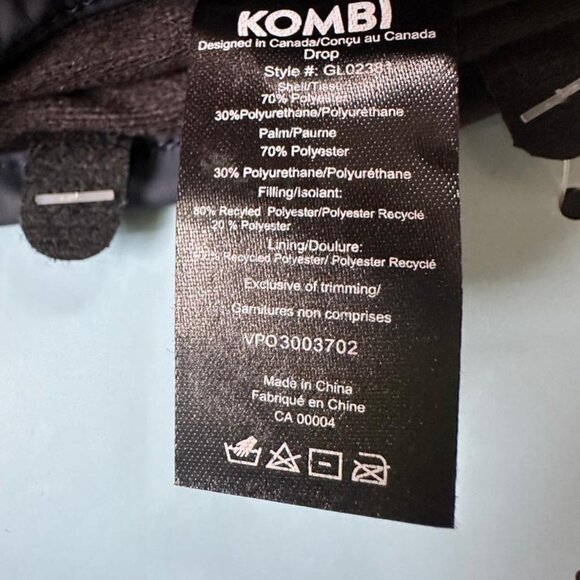 KOMBI Men’s Waterproof Gloves – Climate Series, True Navy NWT - Picture 5 of 6